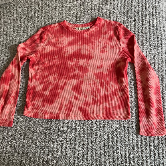 Saturday Sunday by Anthropologie Tie-Dye Waffle Long-Sleeve Tee/ Sweatshirt sz M - Picture 6 of 12